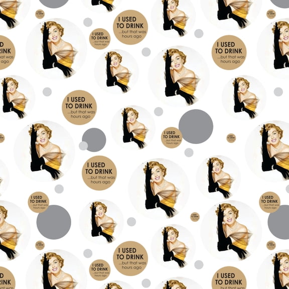 I Used to Drink but that Was Hours Ago Funny Humor Premium Gift Wrap Wrapping Paper Roll