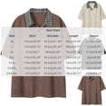 thumbnail image 2 of Rrxhxhs Golf Shirts for Men Summer Plaid Spliced Collar Short Sleeve Lightweight Casual Tops,L, 2 of 8