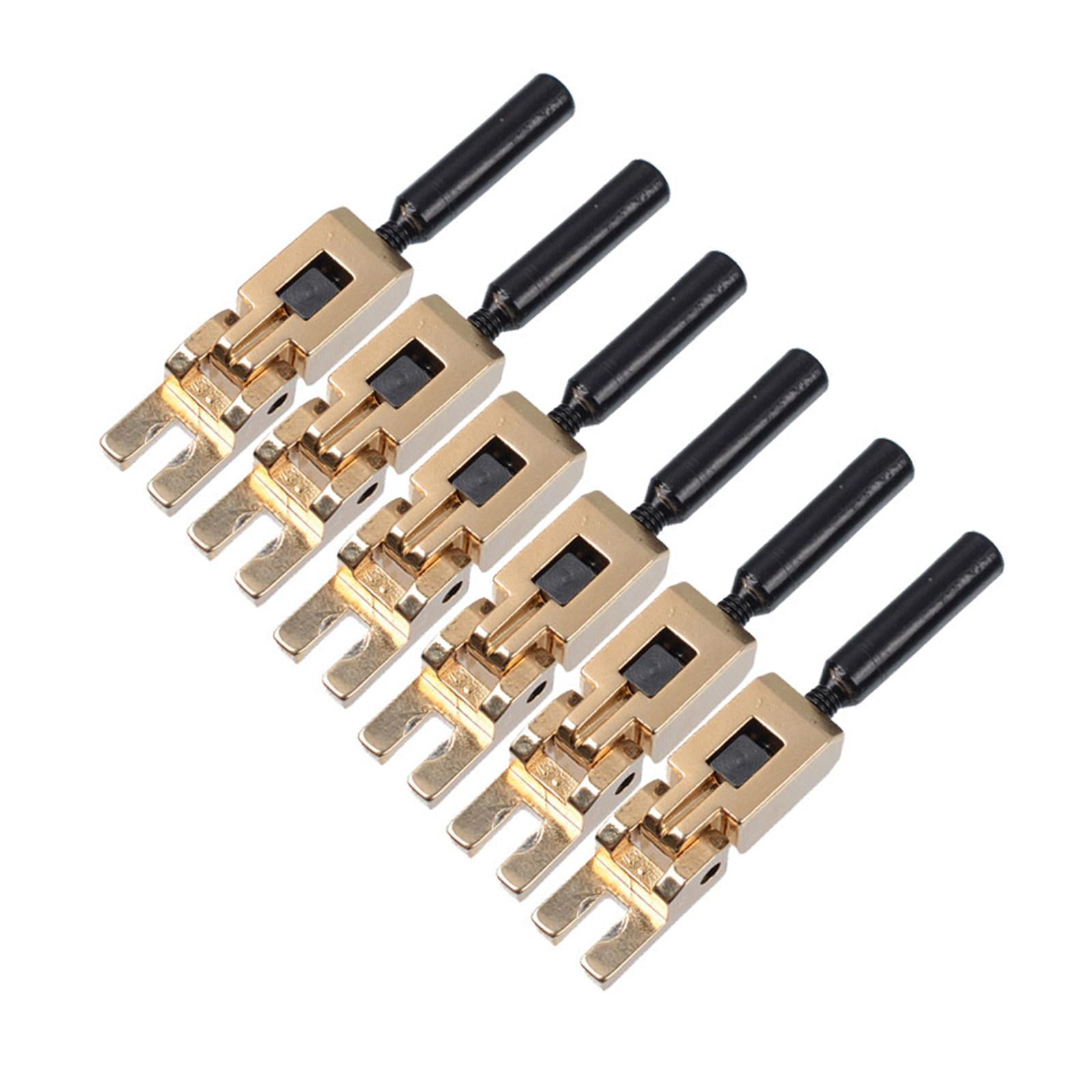 6 Pieces Guitar Bridge Saddles Electric Guitar Parts Metal Construction for DIY Repairs and Musicians