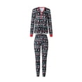 thumbnail image 3 of Family Matching Christmas Pajamas Set Holiday Snowflake Sleepwear  PJS Set for Couples and Kids, 3 of 4