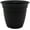 Black, variant on Eclipse Round Planter with Saucer - Outdoor & Indoor Plant Pot with Drainage Holes - Lightweight, UV-Resistant Plastic Pots for Plants, Flowers & Herbs (6" Warm Gray, Pack of 1)