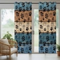 thumbnail image 5 of Outdoor Curtains for Patio Waterproof, Navy Blue Brown Outdoor Privacy Panels Grommet, Rustic Farmhouse Dog Paw Vintage Blackout Outside Curtains for Porch/Cabana/Pergola/Gazebo 54"x84", 1 Panel, 5 of 8