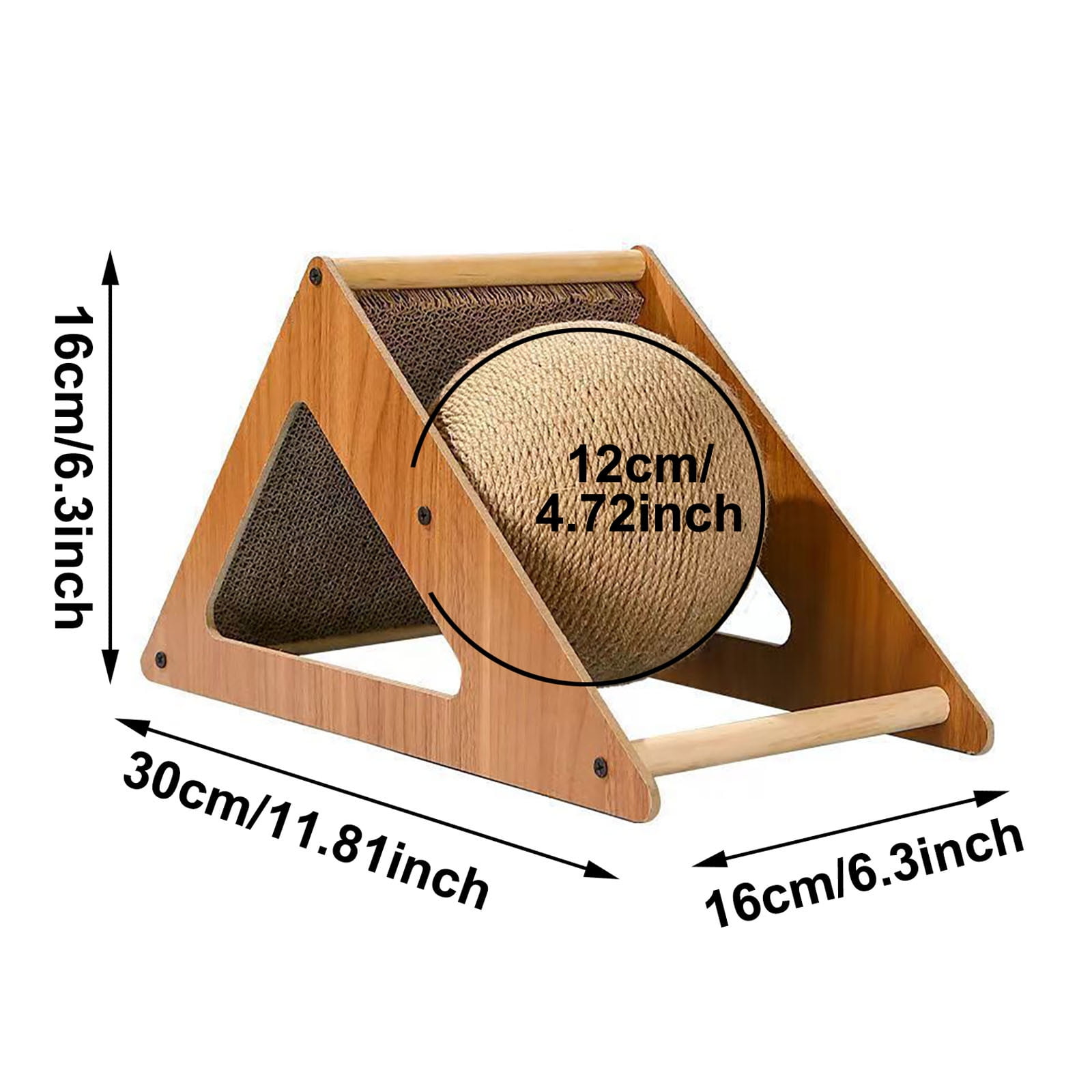 Beifei Interactive Cat Toy with Wooden Activity Center for Small Animals Indoor Play and Soothing Birthday Enrichment
