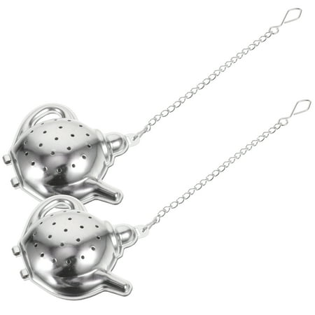 

BESTONZON 2Pcs Metal Tea Strainer Tea Leaf Infuser Stainless Steel Tea Filter Reusable Tea Infuser for Home Office