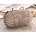 thumbnail image 2 of Kukuzhu Hobo Bag for Women Shiny Pleated Shoulder Bag Handbag Evening Clutchs Kiss Lock Closure Crossbody Bag Oval Purse Totes, 2 of 6