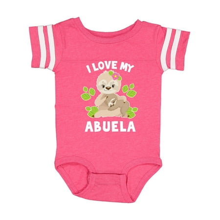 

Inktastic Cute Sloth I Love My Abuela with Green Leaves Gift Baby Boy or Baby Girl Bodysuit