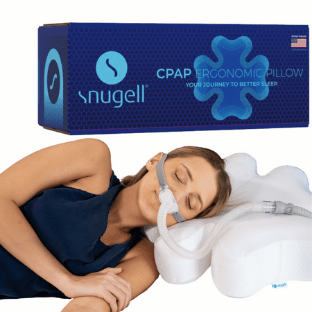 Snugell Memory Foam CPAP Pillow for Side Sleepers Clover Shape 4 Heights