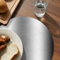 thumbnail image 3 of Ombre Black White Round 15 Inch Placemats Set of 8, Simple Abstract Striped Farmhouse HeatResistant Non Slip Place Mats for Dining Table, Wipeable Braided Kitchen Table Mats for Housewarming, 3 of 9