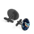 thumbnail image 2 of Shark Men's Shirt Cufflinks made of Stainless Steel for Formal Attire, 2 of 6