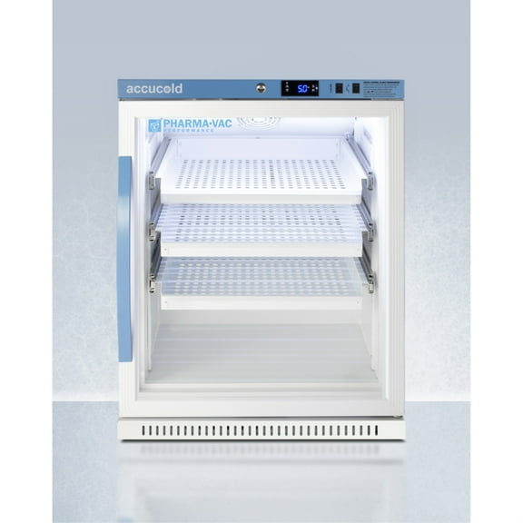 Pharma-Vac Performance Series 6 cu.ft. all-refrigerator with glass door and interior drawers