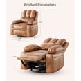 thumbnail image 2 of Massage Recliner Chair, PU Leather Swivel Recliner for Living Room, Nursery, or Home Theater, Ergonomic Reclining Sofa with Cup Holders, 2 of 9