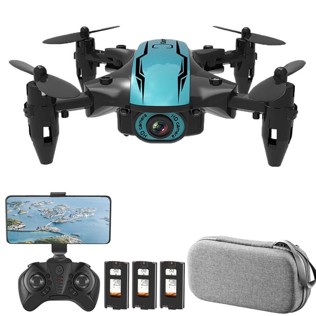 Quadcopter plegable CS02 RC Drone con cámara 4K Wifi FPV Beginner Drone Mini Quadcopter plegable de juguete para niños Modo sin cabeza Track Flight Luces LED Bolsa de almacenamiento Meterk Quadcopter plegable