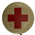 thumbnail image 3 of c1920/30s Nurses Red Cross Pin, 5/8" Diameter, 3 of 3