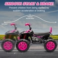 thumbnail image 6 of MUKIDY 24V Kids ATV 4-Wheeler, 24 Volt Ride on Toy for 3-8 Kid w/ 2x200W Motor, 5Mph Max Speed - Pink, 6 of 11