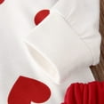 thumbnail image 6 of Musuos Baby Girls Autumn Clothes Set 1-6T Long Sleeve Heart Print O-neck Tops+Solid Color Skirt Kids 2Pcs Valentine's Day Outfits, 6 of 8