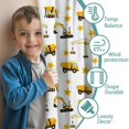 thumbnail image 3 of Blackout Kids Curtains,Cartoon Construction Vehicles Stars White Pattern Childrens Insulated Curtains Set Of 2,Bedroom Essentials,Toddler Room Decor 52"x84", 3 of 5