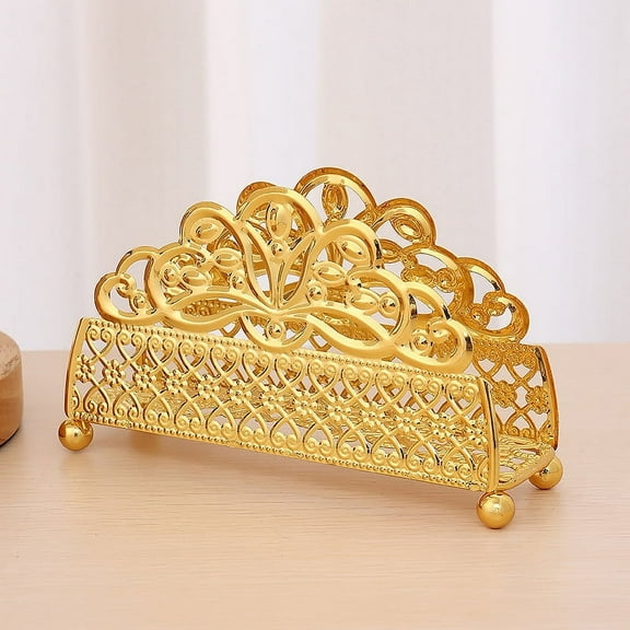 NAMZI Napkin Holders,Tabletop Upright Napkin Holder,Creative Table Napkin Holder Tissue Holder Napkin Rack Stand for Napkins Metal Art Craft Home Decoration Hotel Desktop Ornament (L)