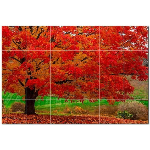 Trees Forest Ceramic Tile Mural Kitchen Backsplash Bathroom Shower, 401671-L64
