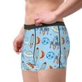 thumbnail image 2 of Lukts Cartoon Rocket With Space Pattern Men's Underwear Covered Waistband Boxer Briefs-Small, 2 of 5