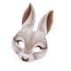thumbnail image 3 of Máscara de conejo de media cara de Pascua Disfraz de Cosplay Novedad Adultos Sombrero Máscara de animal Máscara de cabeza para Mardi Gras , Blanco Hugo Cubierta de conejo, 3 of 9
