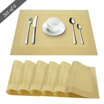 Santa Monica Placemat Set Of 6 In Gold