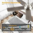thumbnail image 3 of PHORUS 46" Silver Low Profile Flush Mount Ceiling Fan with LED Light, Remote & App Control, Quiet Reversible DC Motor, 6 Speeds, Dual-Sided Blades – Indoor, 3 of 17