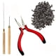 thumbnail image 1 of Hair Extensions Tools Kit Professional Hair Styling Tools Accessory 500 Pcs Micro Ring Beads 1 Plier 2 Hook Needle Pulling Loop 2 Plastic Alligator Hair Clips, for Fairy Hair Tinse, 1 of 1