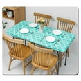 thumbnail image 4 of Yuedong Dining Table Oil Proof Table Cover Elastic Tablecloth For Home Restaurant Wipe Clean Waterproof Outdoor Flannel Moroccan Rubber Band, 4 of 14
