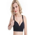 thumbnail image 2 of Sexy Cotton Sleep Nursing Feeding Pregnant Breastfeeding Bra Wire 3/4 Cup B, 2 of 3