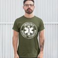 thumbnail image 3 of Tee Hunt Emergency Medical Technician T-Shirt EMT Distressed Star of Life Men's Tee, Military Green, Large, 3 of 5