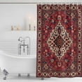 thumbnail image 2 of Polyester Fabric Country Boho Shower Curtain, Farmhouse Ethnic Abstract Nation Aesthetic Waterproof Bathtub Curtain Bathroom Decor Set with Hooks 72 x 72 Inches, 2 of 6
