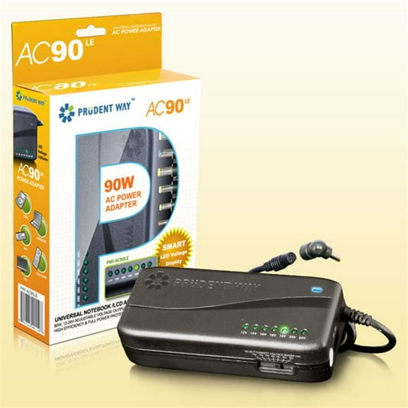 Prudent Way PWI-AC90LE Adaptateur Universel pour Ordinateur 90W Alimentation