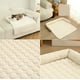 thumbnail image 4 of Pet Sofa Cushion | Plush Dog Cat Sleeping Nest | Solid Color Pet Bed | Raised Back Support | Non-Slip Washable Furniture Protector | 75x75cm | Beige Gray Khaki Green | 1 Pack, 4 of 6