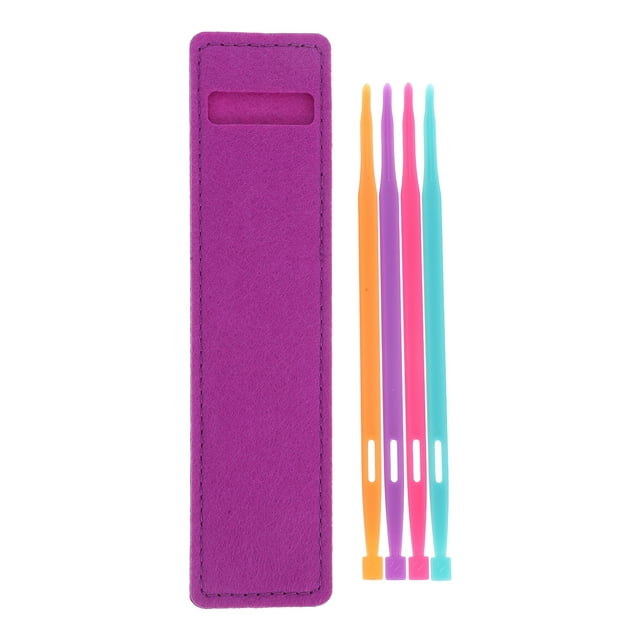 KAKOWELY purple thang sewing tool 4pcs Thang Sewing Tool Set with Felt Storage Bag Multifunctional Portable Sewing Projects Repairs Crafting Needs For Home Travel