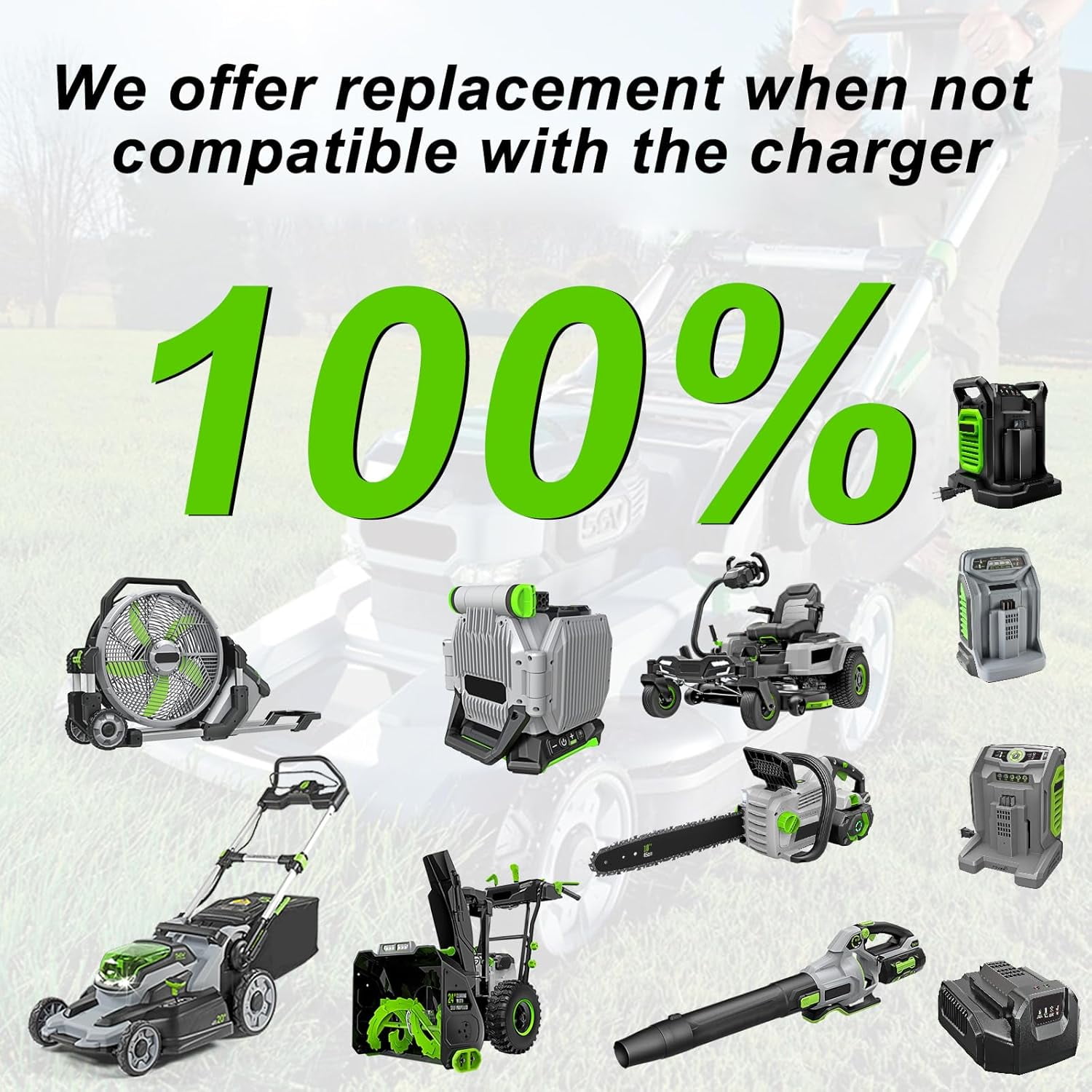 56Volt 7.5Ah Lithium Battery Replacement for EGO 56V Battery 7500mAh BA4200T BA4200 Compatible with EGO 56V Power Tools Lawn Mower, Snowblower