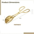 thumbnail image 4 of 2 PCS Double-Sided Gold Stainless Steel Food Tongs, 9.8 Inches Salad Serving Utensils with Wide Grasping Head, Comfortable Dual Ring Handles, Ideal for Weddings, Parties, and Everyday Use, 4 of 5