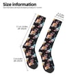 thumbnail image 5 of Haiem Hibiscus Rose Socks, Funny Novelty Crazy Design Cotton Socks Sports Socks Knee High Socks For Men, Women,1Pairs - Gift For Working Friends, 5 of 9
