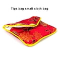 thumbnail image 2 of Ounissouiy Monedero de seda, bolsa de satén rojo, pequeño bolso de baratija, bolsillo de brocado de estilo chino multiusos, regalos de dulces de Almacenamiento y organización del hogar Type1 rojo, 2 of 6