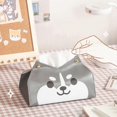 thumbnail image 4 of Pu Leather Tissue Box Holder Tissue Paper Holder For Facial Tissue Box Cover Banmo, 4 of 5