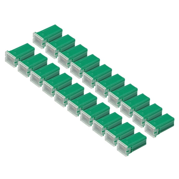 Unique Bargains 20 Pcs 40A Micro Cartridge Fuses Engine Inner FMM M-Case Type Fuses for Car Truck Durable Plastic Metal