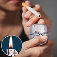 thumbnail image 3 of Skull Lighter Heavy Armor Design, Double-Sided Relief Flame Adjustable Butane Lighter for Outdoor Camping Barbecue, Unique Collectible Gift for Men Fathers Chefs, 3 of 4