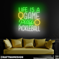 thumbnail image 3 of Craftnamesign Play Pickleball Neon Sign, Pickleball Wall Art, Pickleball Club Decor, 3 of 5