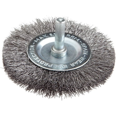 Forney 72871 Wire Cup Brush, Industrial Pro Twist Knot with 5/8-Inch-11 Threaded Arbor, 6-Inch by .020-Inch