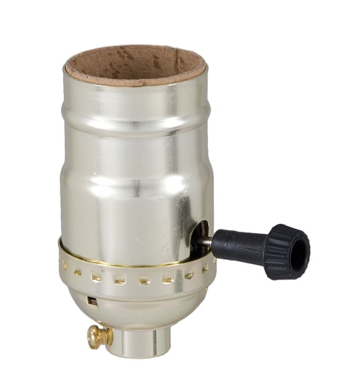 B&P Lamp® Brass Plated Finish Table Lamp Wiring Kit with a 9 Inch Harp and 3-Way Socket