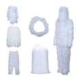thumbnail image 4 of Conjunto de uniforme de Traje Ghillie shamjiam blanco disfraz Ligero con bolsa de almacenamiento pantalones sombrero, 4 of 8