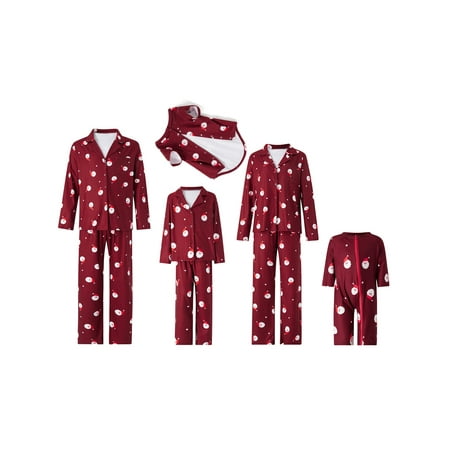 

Family Christmas Pjs Matching Sets Santa Claus Pattern Xmas Matching Pajamas for Adults Kids Holiday Xmas Sleepwear Set