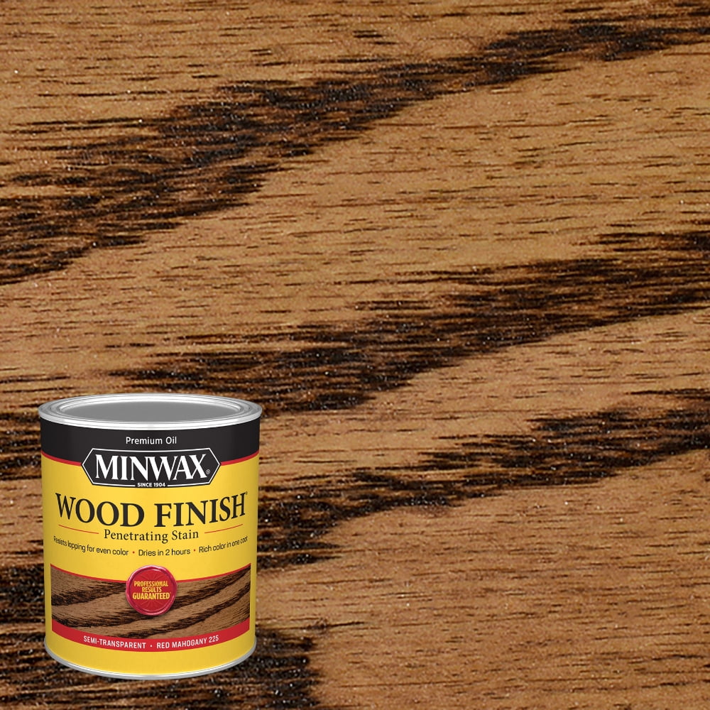 Minwax Wood Finish Penetrating Stain, Red Mahogany Oil-Based, Quart