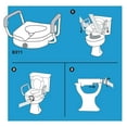 thumbnail image 6 of Lwory E-Z Lock Raised Toilet Seat With Handles, 5" Toilet Seat Riser with Arms, Fits Most Toilets, Handicap Toilet Seat, 6 of 7