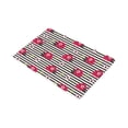 thumbnail image 2 of YUSDECOR Cute Cartoon Ladybug with Flowers on Stripes Doormat Rug Home Decor Floor Mat Bath Mat 30x18 inch, 2 of 3