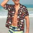 thumbnail image 4 of Uemuo To The Best Mom Printed Regular Fit Short Sleeve Casual Hawaiian Shirt for Men,Aloha shirt,Tropical shirt,Floral print shirt,Vacation Beach shirt-Large, 4 of 9